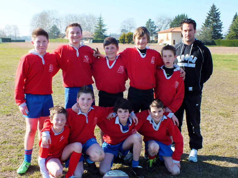 Nos benjamins de la Section Sportive Rugby et leur professeur M. François