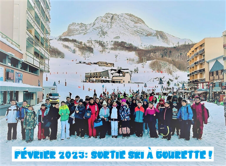 Février 2023, 15 ème Sortie SKI organisée pour nos Collègiens à Gourette !